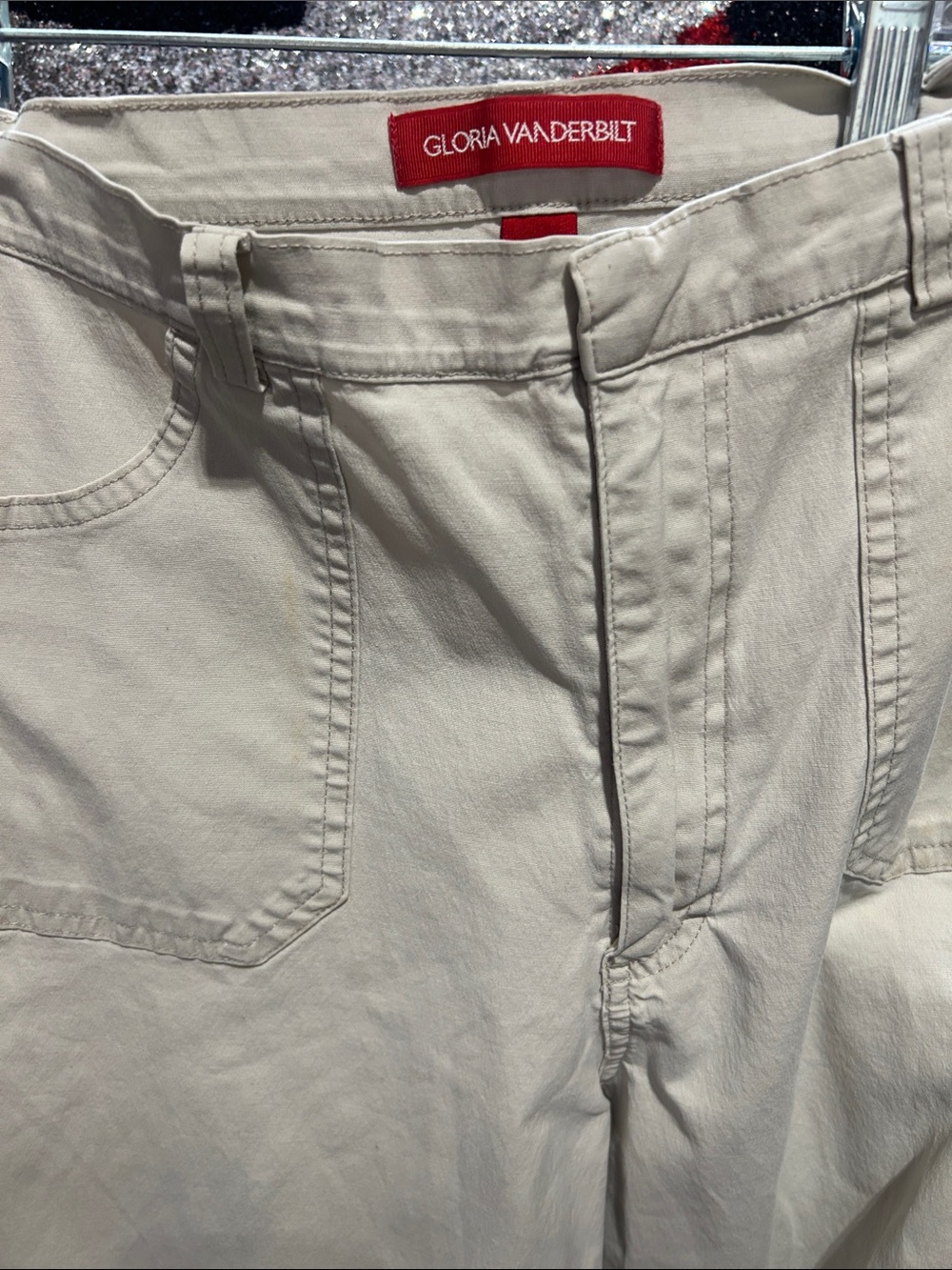 Gloria Vanderbilt Light Cream Straight-Leg Jeans